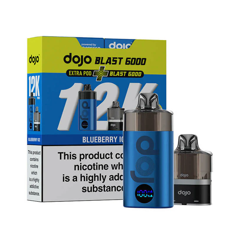 Blueberr-Ice-Dojo-Blast-12K-10mg-Kit_Pod-kit-bundle Vaporesso DOJO Blast 12K Bundle Prefilled Pod Kit - 10mg - Image 1