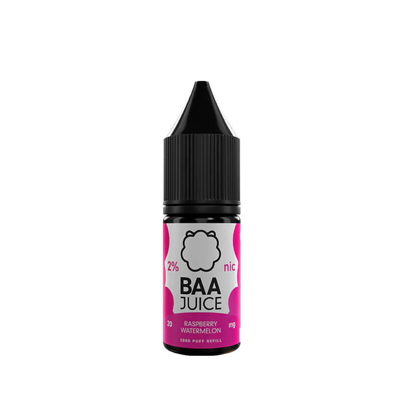 baa-juice-raspberry-watermelon-10ml-nicotine-salts-20mg (1) Baa Juice Raspberry Watermelon 10ml Nic Salt E-Liquid - Image 1