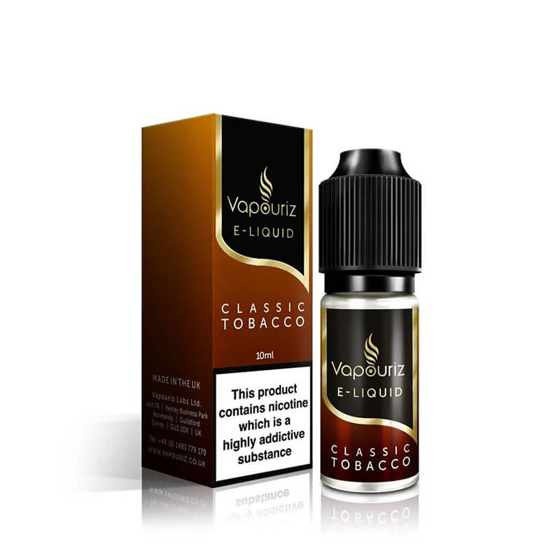 vapouriz_premium_classic_tobacco_10ml_eliquid Vapouriz Premium Classic Tobacco E-Liquid 10ml - Image 1